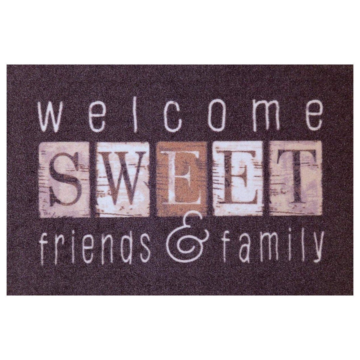 Tappeto d'ingresso motivo Welcome Sweet Friends 50x80cm