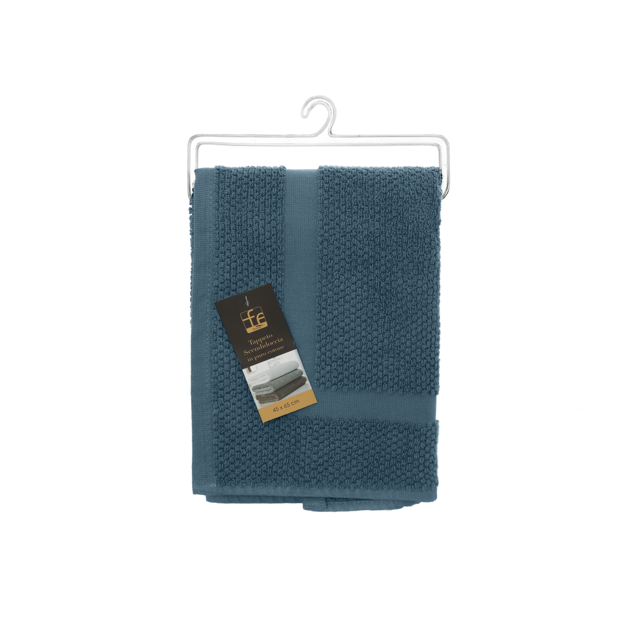 Tappeto Scendidoccia 45x65 Cm Feridras "Gold" Blu Pastello