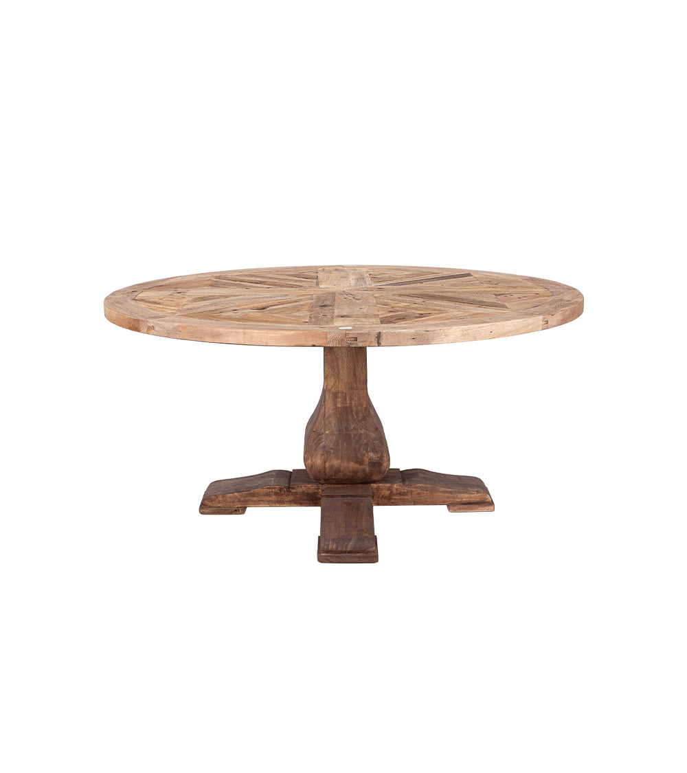 Tavolo da pranzo Portofino Diam.160cm base legno naturale