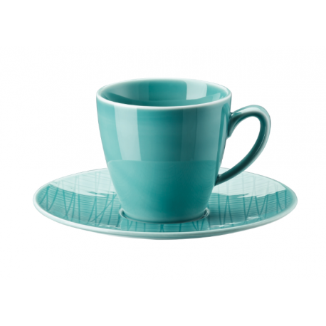 Tazza caffe con piatto Rosenthal Mesh aqua