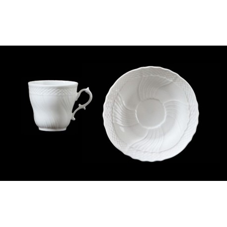 Tazza caffè con piatto Vecchio Ginori Bianco Ginori 1735