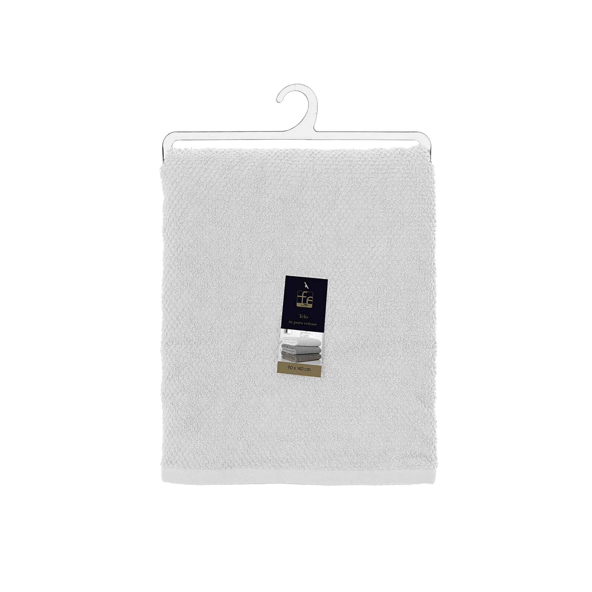 Telo Doccia 90x140 Cm Feridras "Gold" Bianco