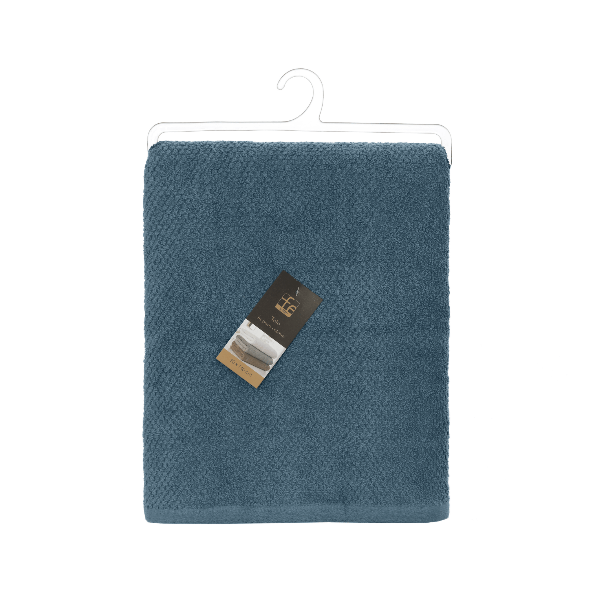 Telo Doccia 90x140 Cm Feridras "Gold" Blu Pastello