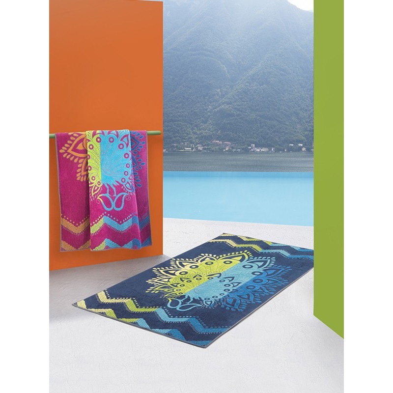 telo mare spugna carrara peguera blu 95x180 cm