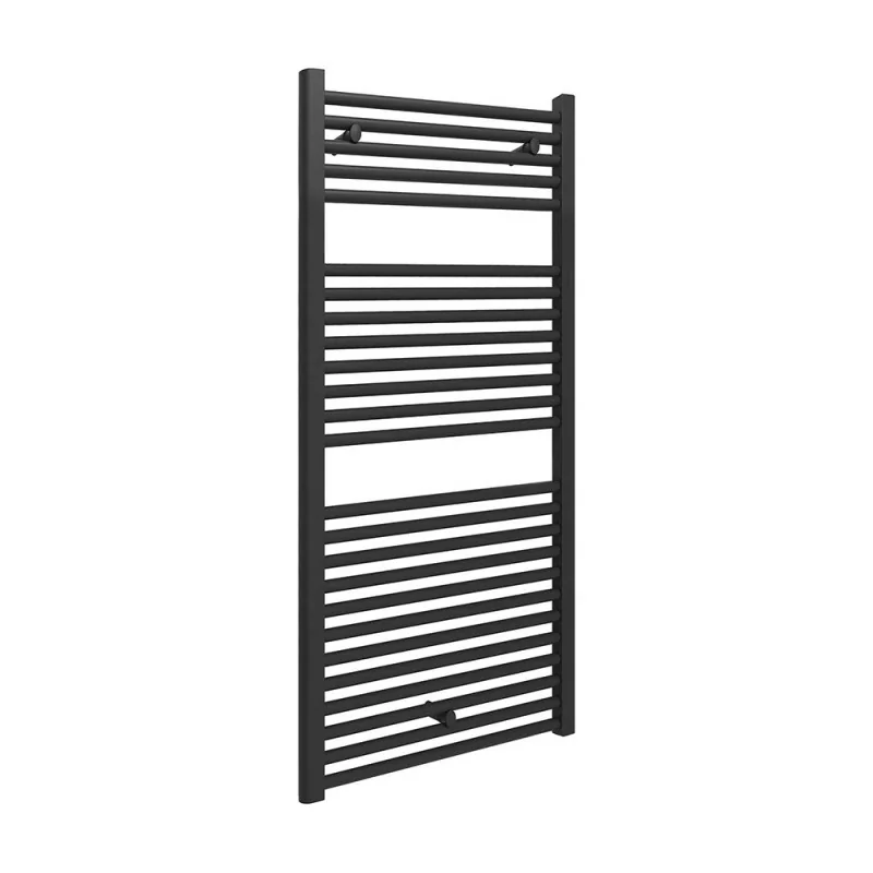 Termoarredo scaldasalviette 500x1200 nero opaco con interasse 45 cm