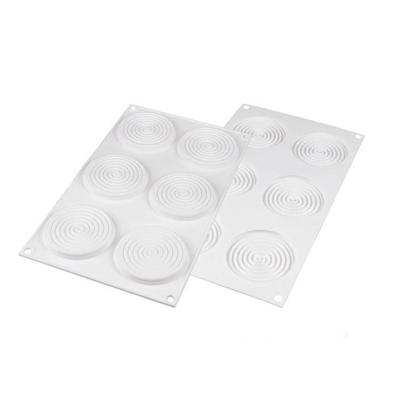 TOURBILLON 28 STAMPO IN SILICONE N. 6 IMPRONTE MM Ø 7.5 H 8 BIANCO SILIKOMART