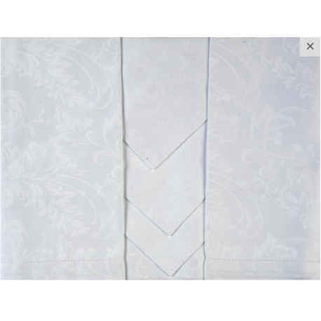 tovaglia rettangolare in fiandra piazza pitti firenze manuela con 12 tovaglioli