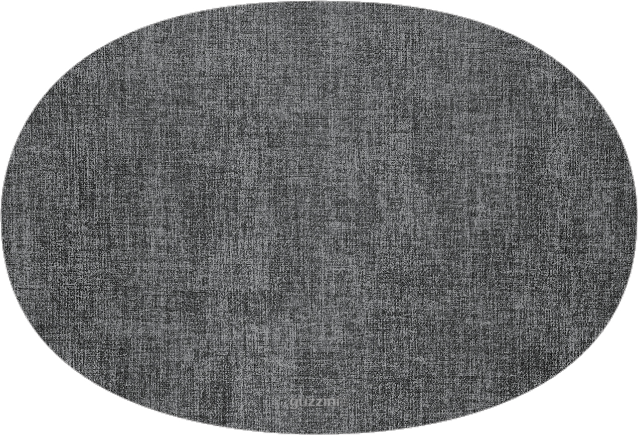 Tovaglietta Ovale Double Face Fabric Grigio