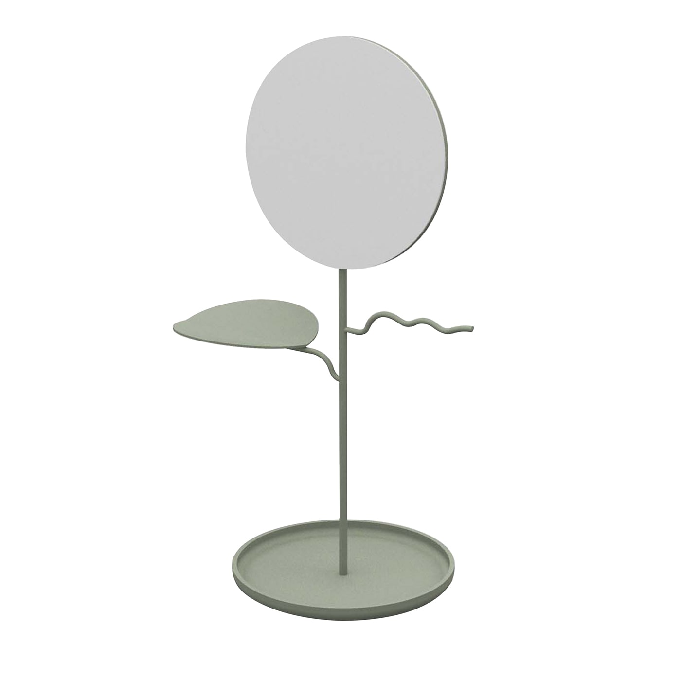 Custode Portagioie verde salvia con specchio