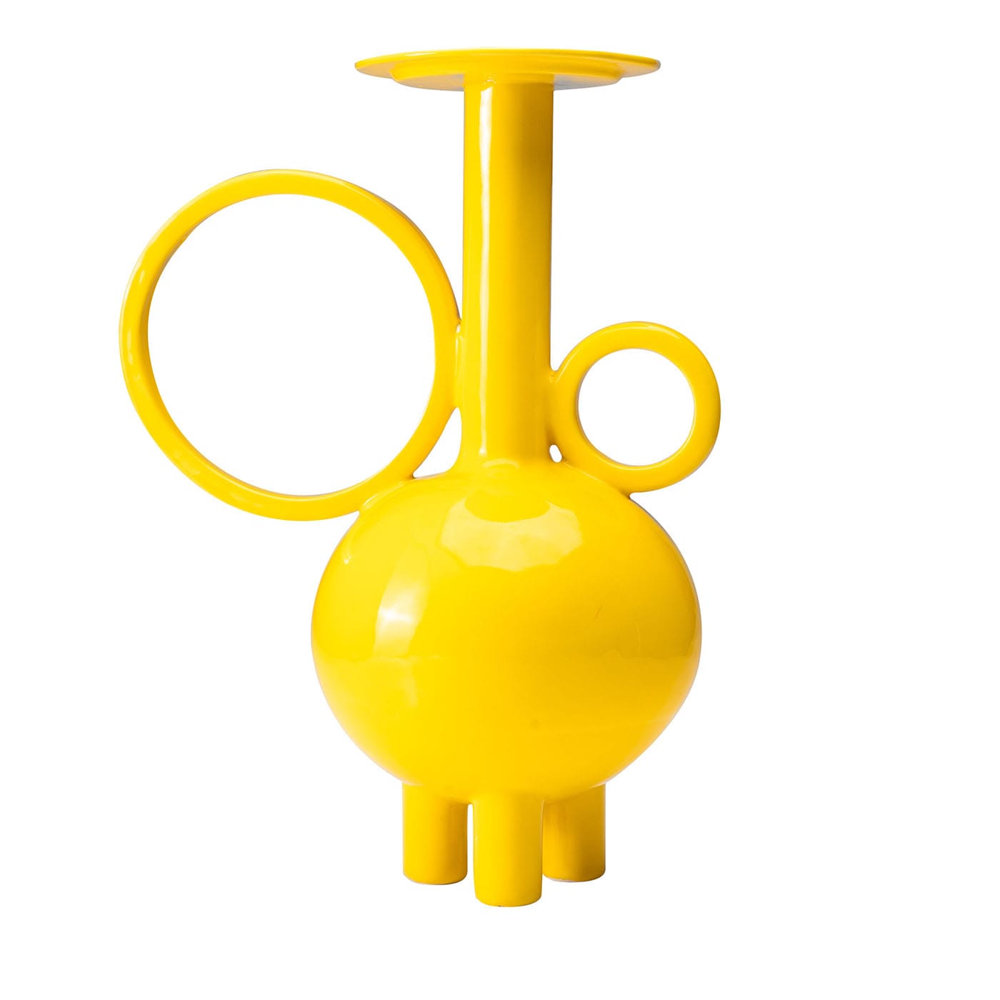 Anfora alta in ceramica gialla Algoritmo