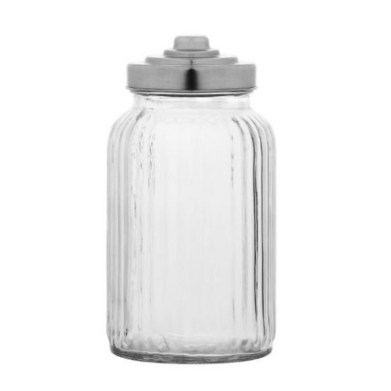 TUSCANIA BARATTOLO IN VETRO COSTE CM. 11 Ø 21 H CL 1,3 L IN GIFT BOX