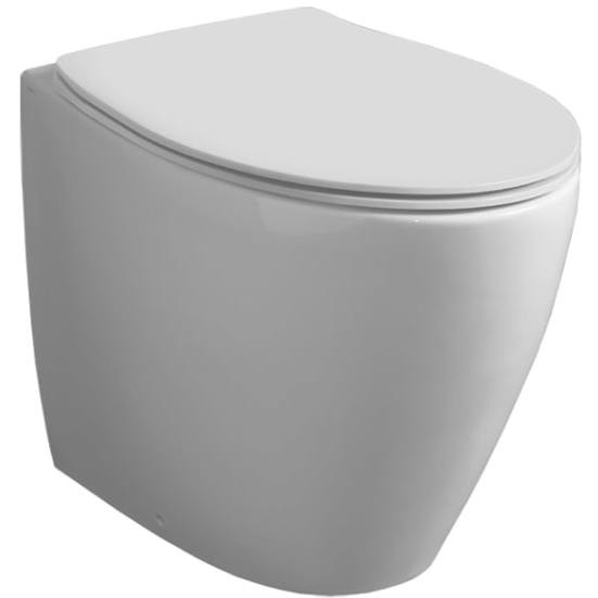 Vaso a terra filomuro stile moderno in ceramica bianca - LFT, Simas