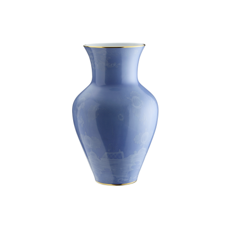 Vaso Ming Ginori 1735 Oriente Italiano pervinca cm 25