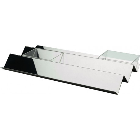 Vassoio multiuso Alessi V tray in acciaio cm 45
