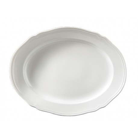 Vassoio ovale Ginori 1735 Antico doccia bianco cm 34