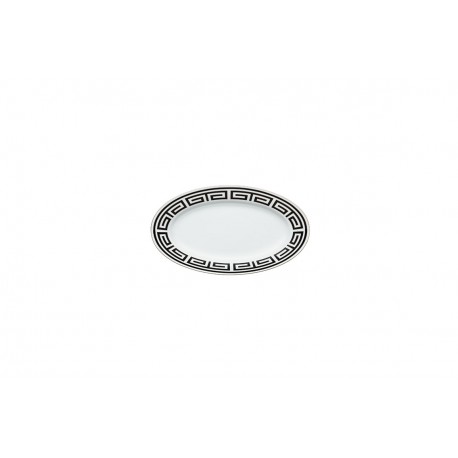 Vassoio ovale Ginori 1735 Labirinto nero cm 34