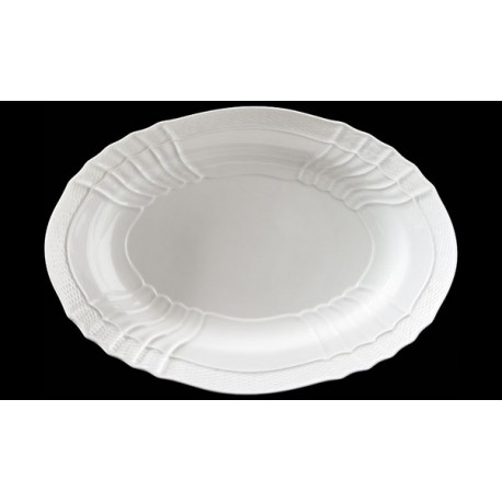 Vassoio ovale piano Vecchio ginori Bianco Ginori 1735 cm 33