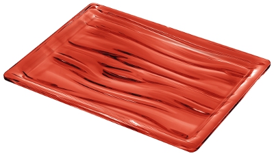 Vassoio Rettangolare Piccolo M Aqua Rosso