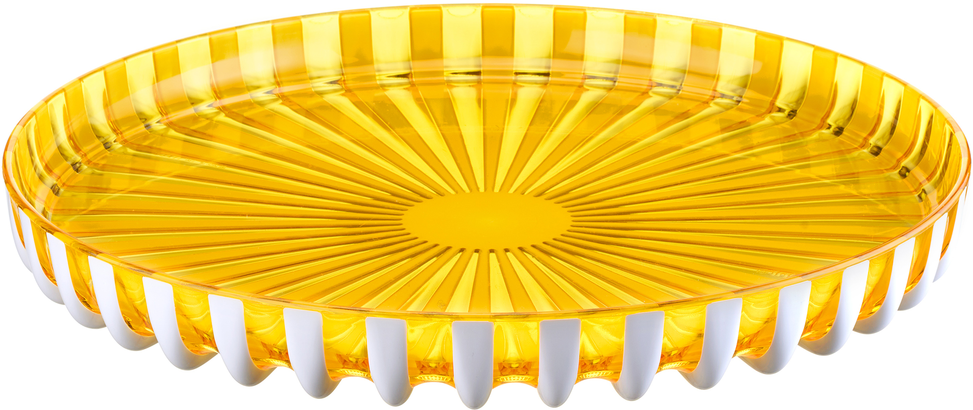 Vassoio Rotondo Pin-Up Giallo Ambra