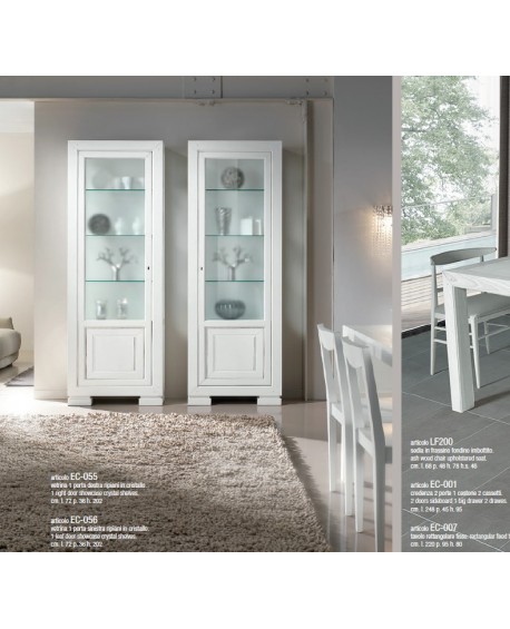 Vetrina 1 anta, apertura DX o SX L. 72 P. 36 H. 202