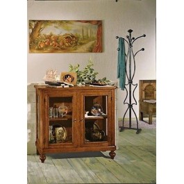 VETRINA LEGNO BASSA 2 ANTE ARTE POVERA