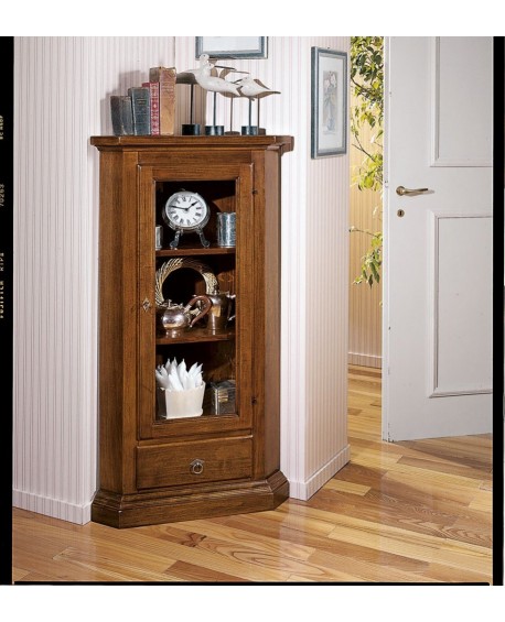 VETRINA LEGNO AD ANGOLO VARI COLORI