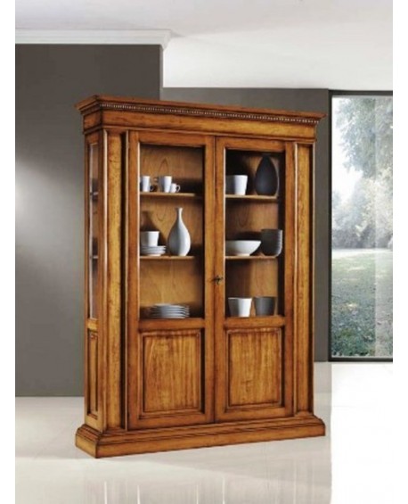 VETRINA IN LEGNO MASSELLO L 155 P 48 H 210 VARI COLORI