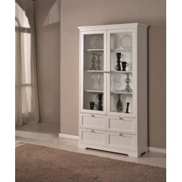 VETRINA MODERNA LEGNO LACCATO BIANCO LUCIDO - codluis 359