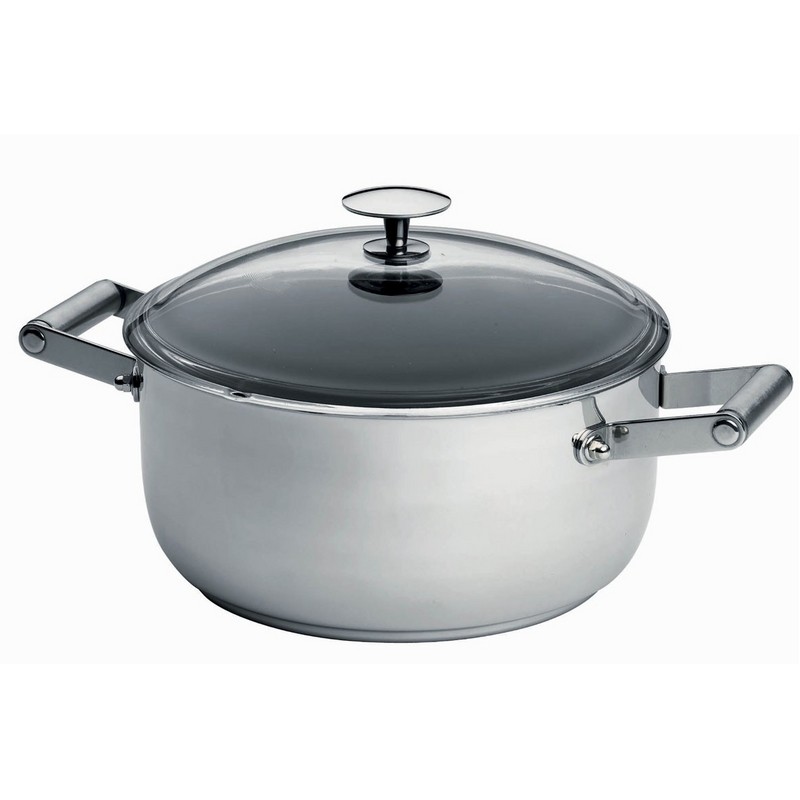 VICKERS CASSERUOLA Ø CM. 24 IN ACCIAIO INOX CON COPERCHIO ZANI