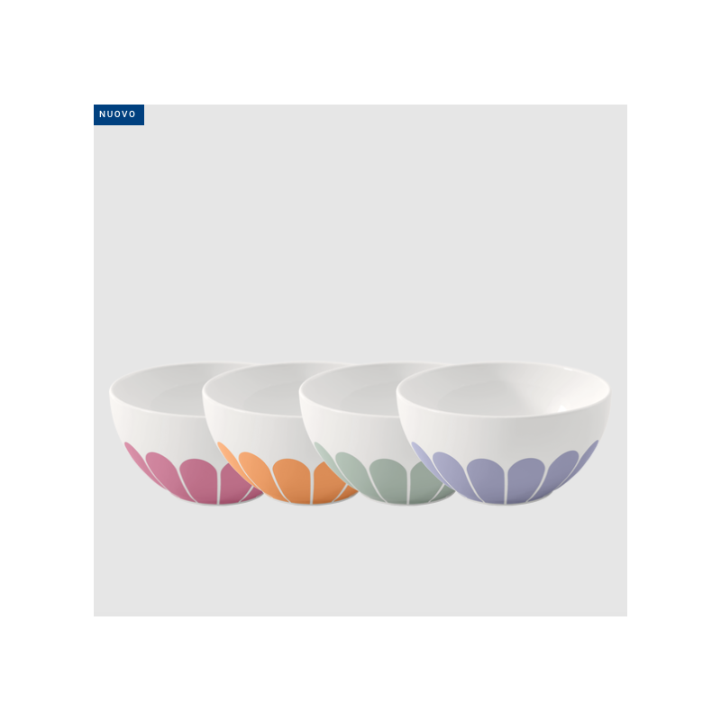 Villeroy & Boch Fleur ciotola per cereali multicolore Ø14,1 cm 4 pezzi
