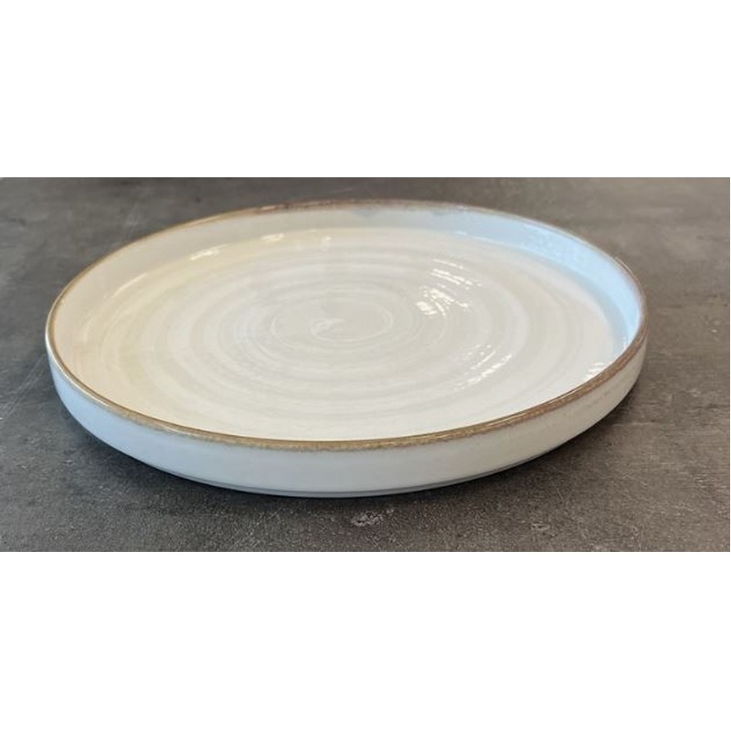 VORTEX BIANCO PIATTO PIANO NORDIC 24 CM. SATURNIA