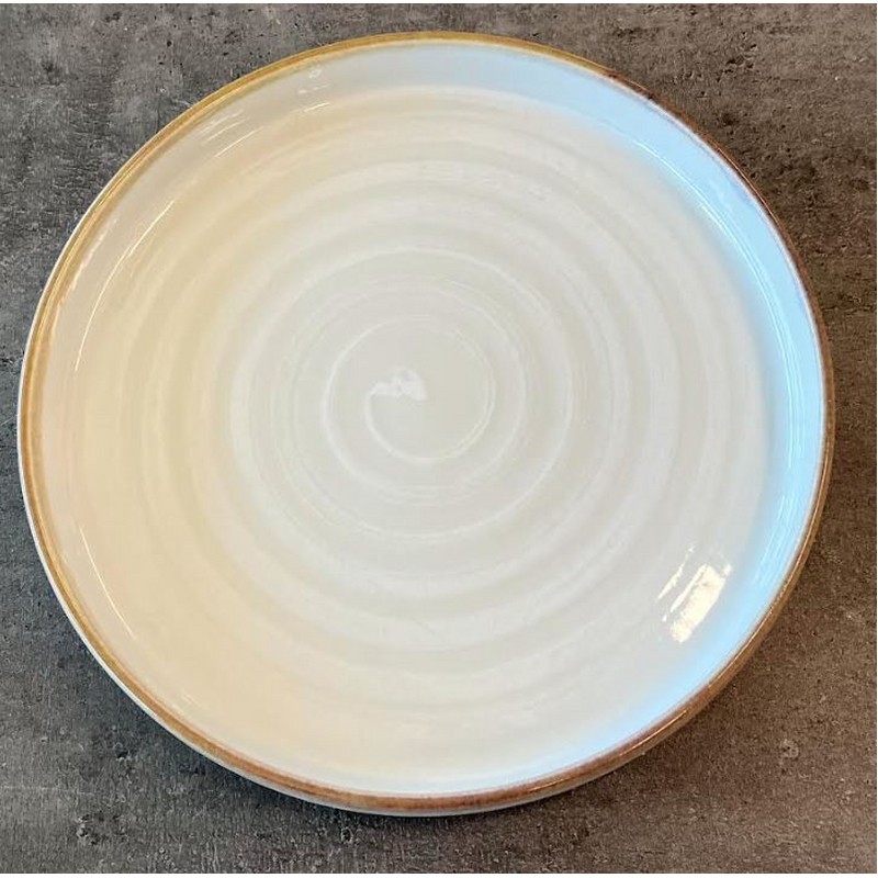 VORTEX BIANCO PIATTO PIANO NORDIC 28 CM. SATURNIA