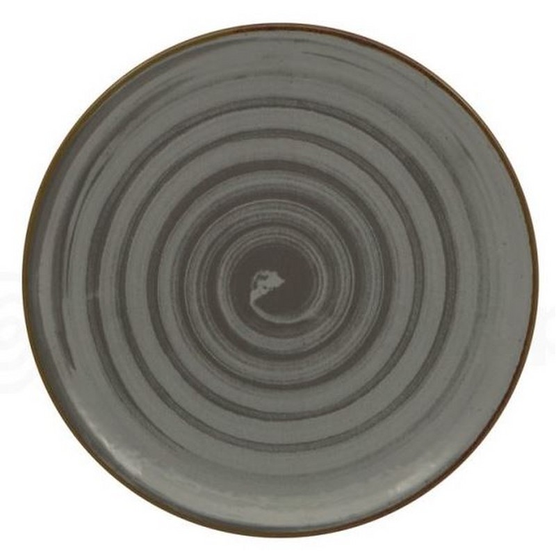 VORTEX GRIGIO PIATTO PIANO 28 CM. SATURNIA