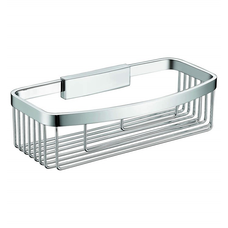 Wall-mounted chromed shower grate with removable tray 7.8 cm deep - Colombo Design