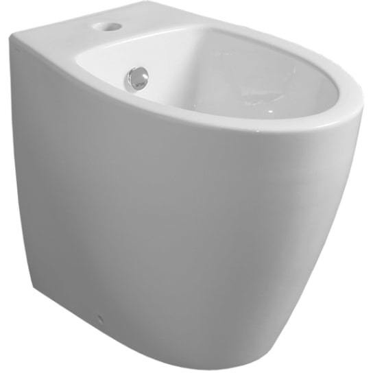 Wandbündiges Bidet in modernem Design aus glänzend weißer Keramik - LFT, Simas