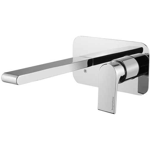 Waschtisch-Wandbatterie aus Chrom mit 23 cm Auslauf - Simple, Rubinetteria Bugnatese