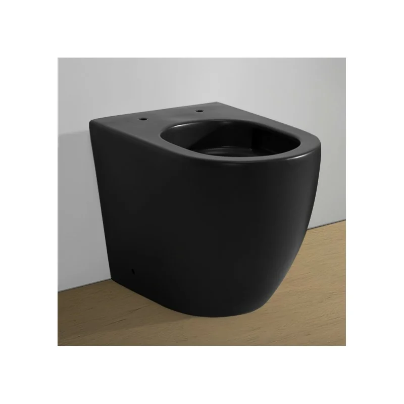 Wc filomuro in ceramica nero opaco con scarico tornado Tokyo