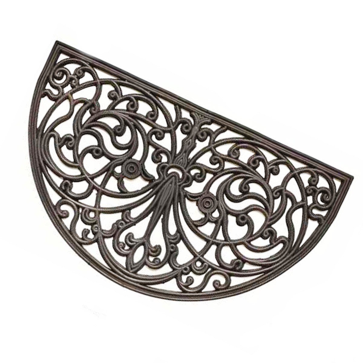 Zerbino esterno semicircolare in gomma - 75 x 45 cm