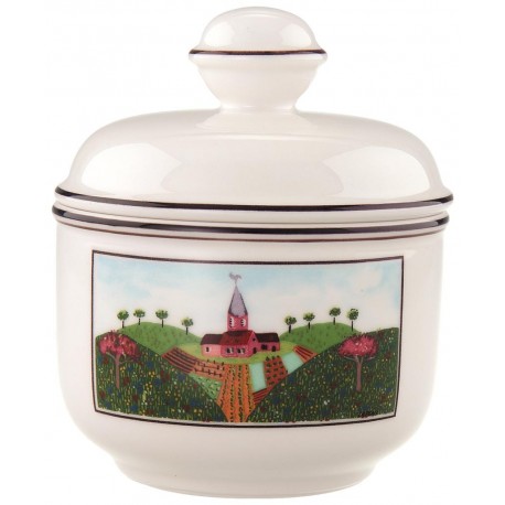 Zuccheriera Villeroy & boch in porcellana design naif